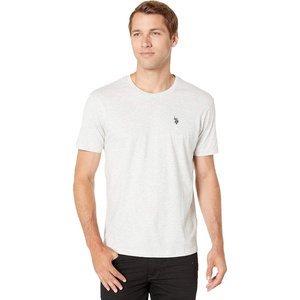 U.S. POLO ASSN. Mens Crew Neck Pony T-Shirt(Light Heather Gray)