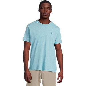 U.S. POLO ASSN. Mens Crew Neck Pony T-Shirt(Medium Aqua Heather)