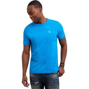 U.S. POLO ASSN. Mens Crew Neck Pony T-Shirt(Teal Blue)