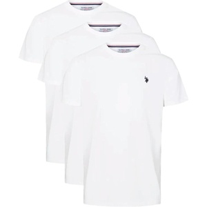U.S. POLO ASSN. Mens Crew Neck Pony T-Shirt(White/White/White)