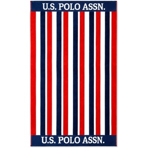 U.S. POLO ASSN. Oversized Beach and Pool Towel, 100% Cotton Velour, 40 x 70 Inch, Lightweight, Absorbent, for Beach, Pool, or Spa (1, Bon Voyage)(East Coast)