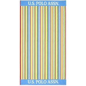U.S. POLO ASSN. Oversized Beach and Pool Towel, 100% Cotton Velour, 40 x 70 Inch, Lightweight, Absorbent, for Beach, Pool, or Spa (1, Bon Voyage)(Kona)