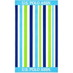 U.S. POLO ASSN. Oversized Beach and Pool Towel, 100% Cotton Velour, 40 x 70 Inch, Lightweight, Absorbent, for Beach, Pool, or Spa (1, Bon Voyage)(Lanai)