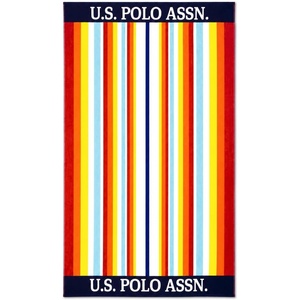 U.S. POLO ASSN. Oversized Beach and Pool Towel, 100% Cotton Velour, 40 x 70 Inch, Lightweight, Absorbent, for Beach, Pool, or Spa (1, Bon Voyage)(Maui)
