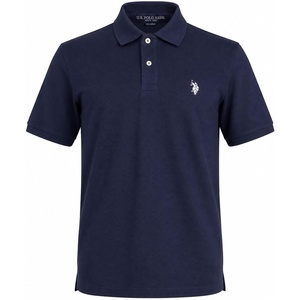 U.S. Polo Assn. Men’s Classic Polo Shirt, Two-Button Closure Pique Polo Shirt, Summer Fashion Golf Shirt(Classic Navy/White)