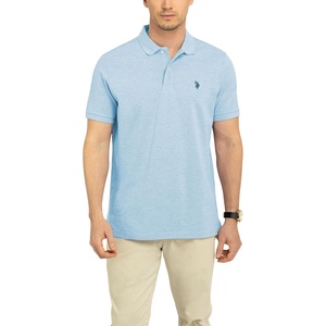 U.S. Polo Assn. Men’s Classic Polo Shirt, Two-Button Closure Pique Polo Shirt, Summer Fashion Golf Shirt(Pale Perry)