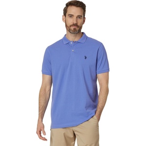 U.S. Polo Assn. Men’s Classic Polo Shirt, Two-Button Closure Pique Polo Shirt, Summer Fashion Golf Shirt(Very Peri)