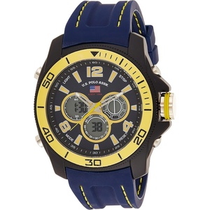 U.S. Polo Assn. Sport Men’s US9322 Sport Watch with Navy Silicone Band