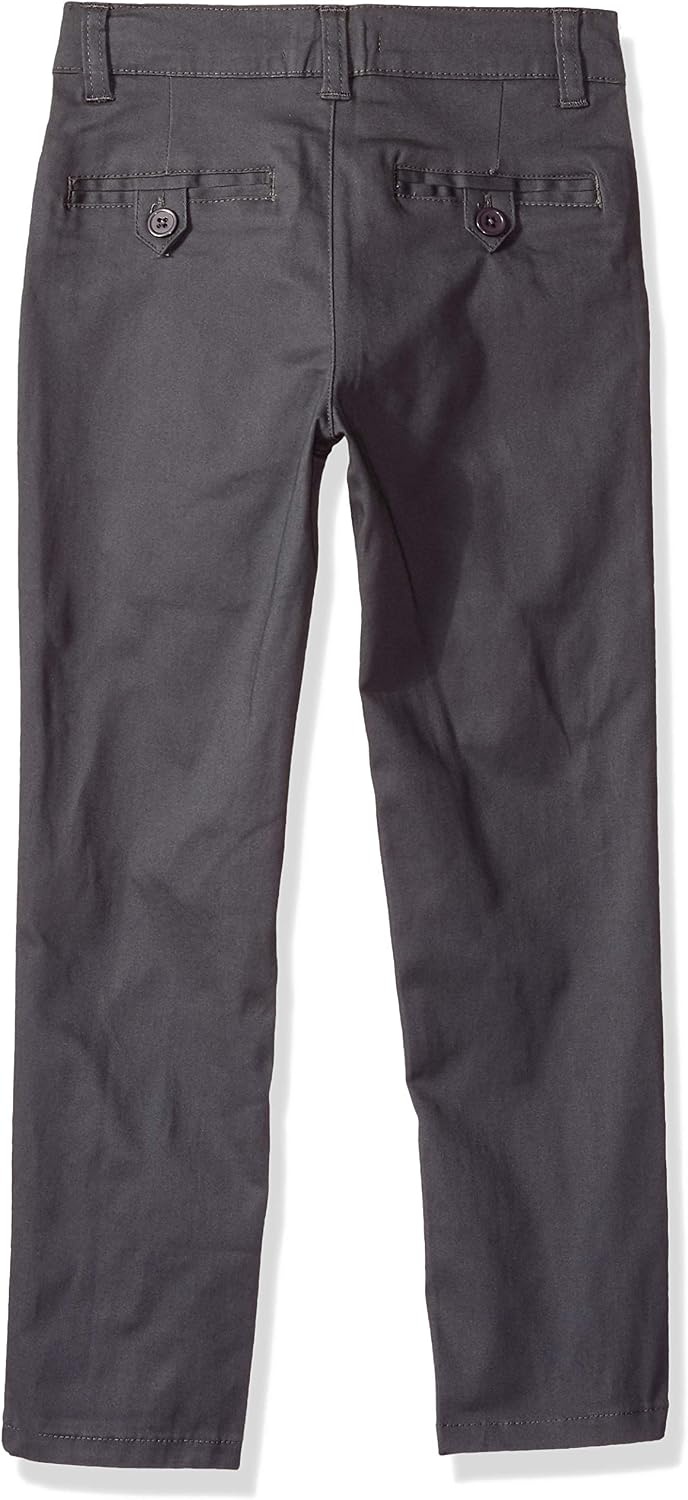 image:imageUS POLO ASSN Girls Stretch Twill Skinny Fit Flat Front PantGrey