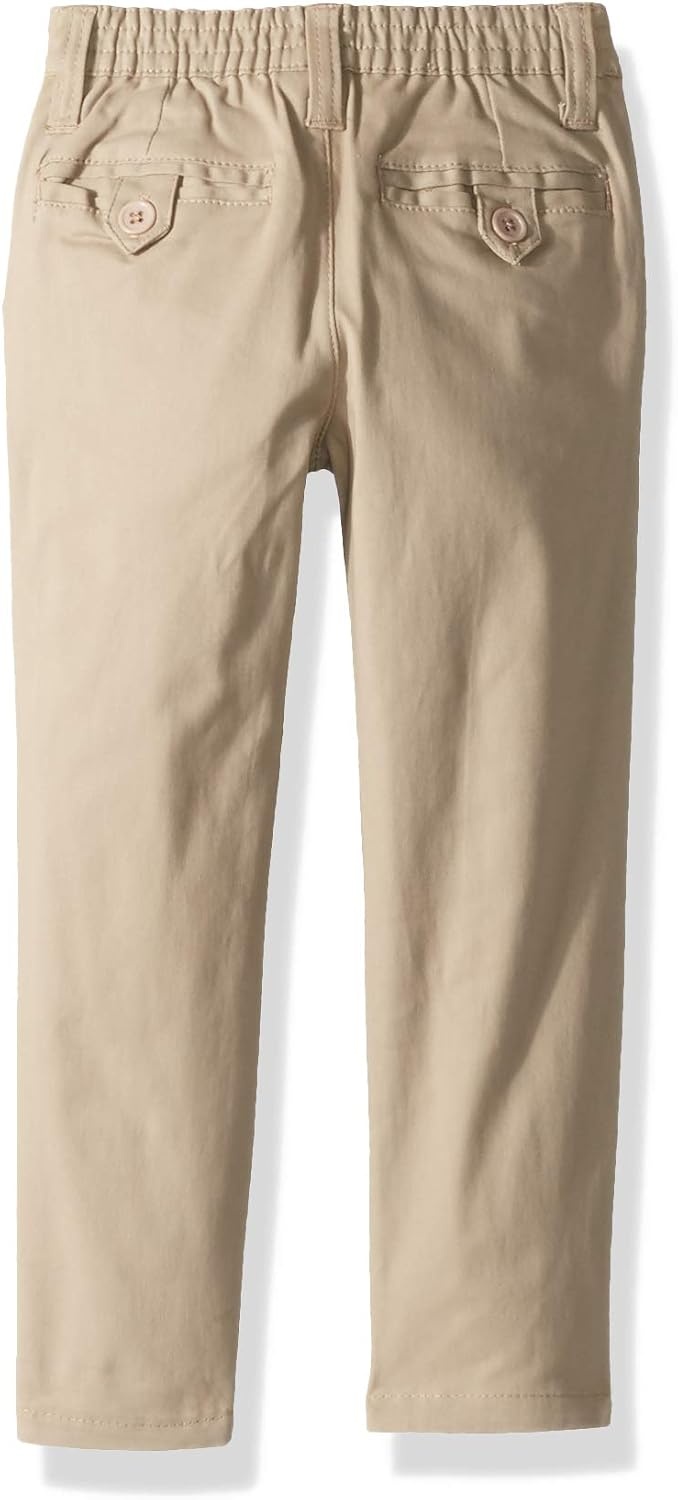 image:imageUS POLO ASSN Girls Stretch Twill Skinny Fit Flat Front PantKhaki