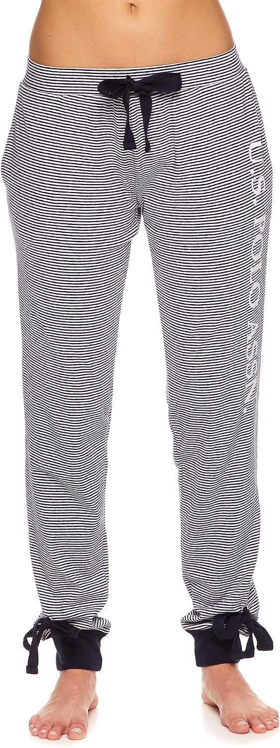 image:imageUS POLO ASSN Womens Lounge and Pajama Set ShortSleeve Top and Jogger Pajamas for WomenNavy1