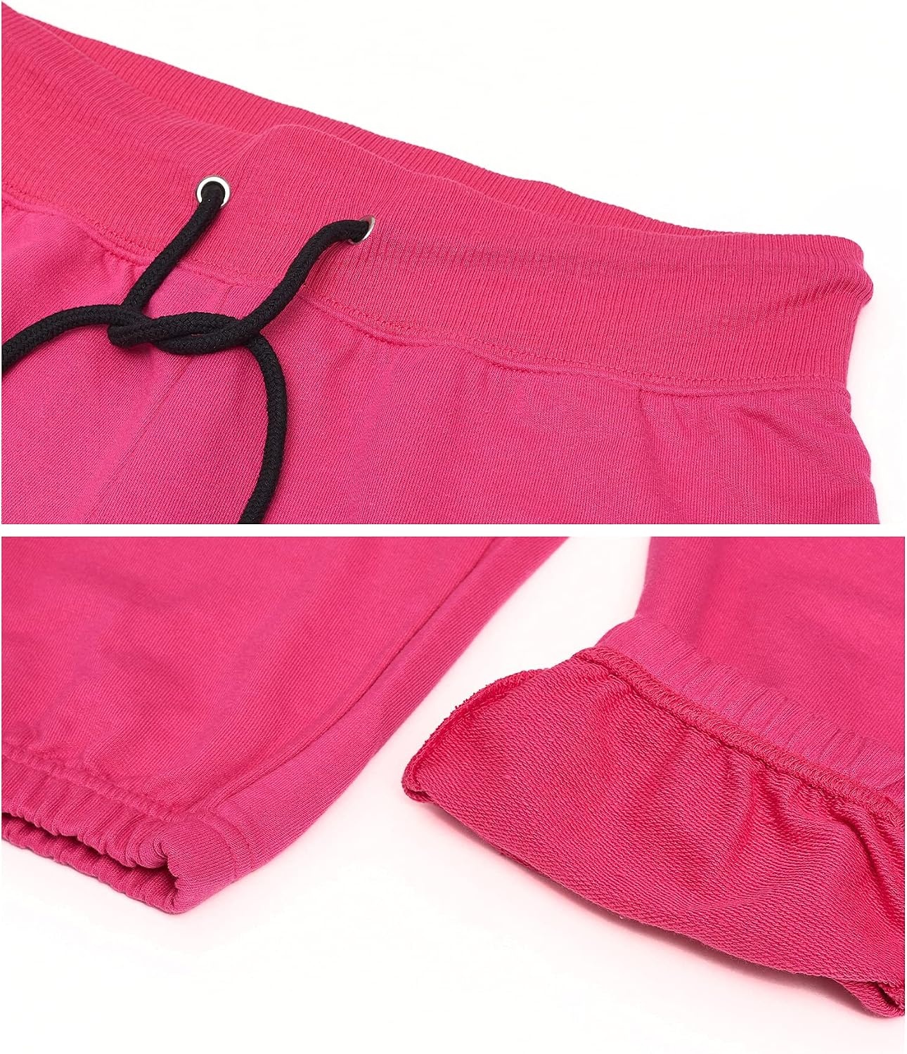 image:imageUS POLO ASSN Womens Sweatpants Women Joggers Sweats with Logo Print French Terry PolyCottonFuchsia3