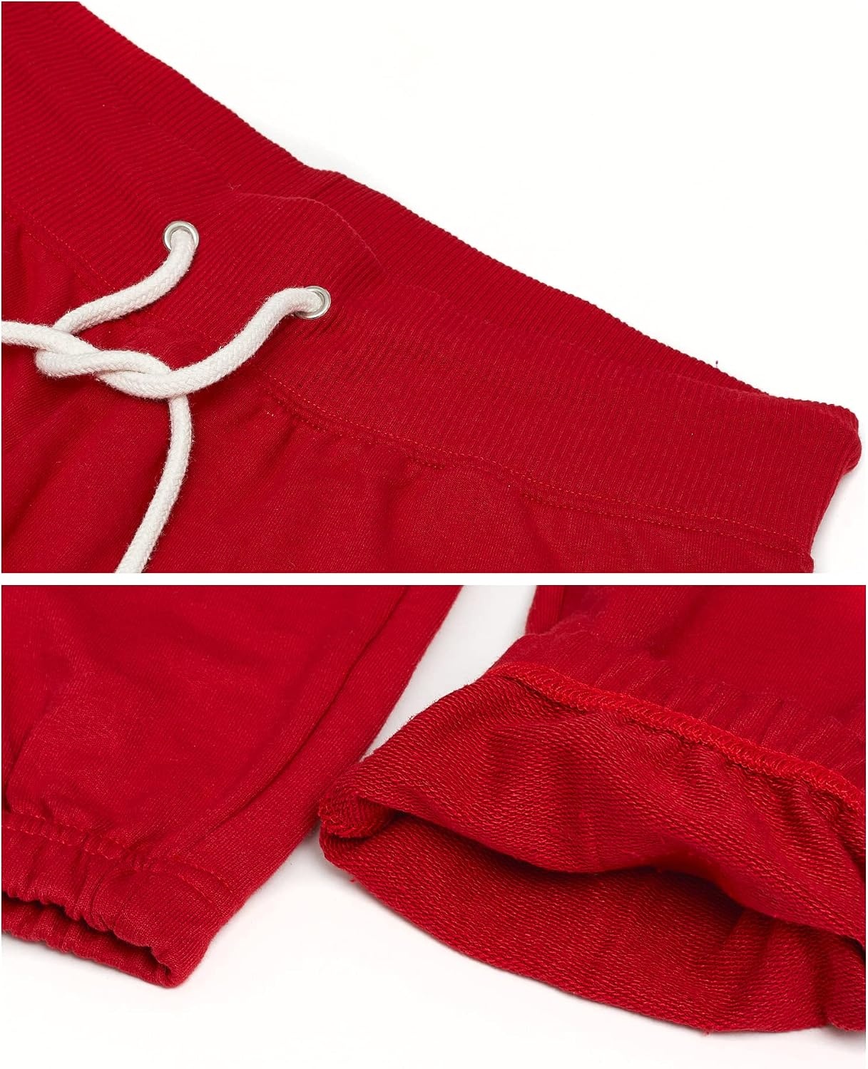 image:imageUS POLO ASSN Womens Sweatpants Women Joggers Sweats with Logo Print French Terry PolyCottonRed
