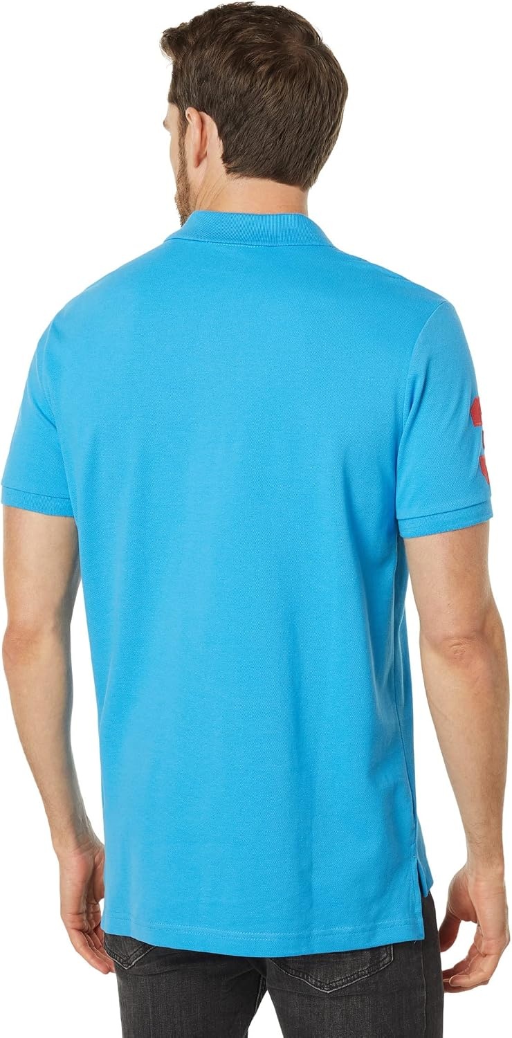 image:imageUS Polo ASSN Mens Solid Pique Polo ShirtBeacon Blue