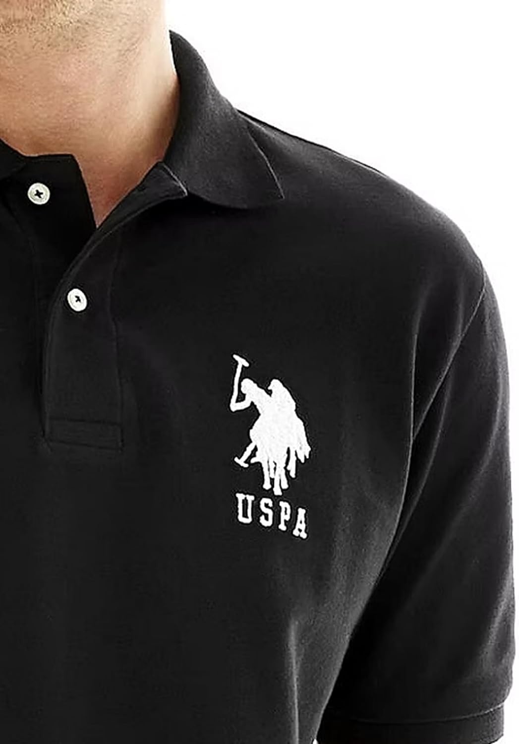 image:imageUS Polo ASSN Mens Solid Pique Polo ShirtBlack