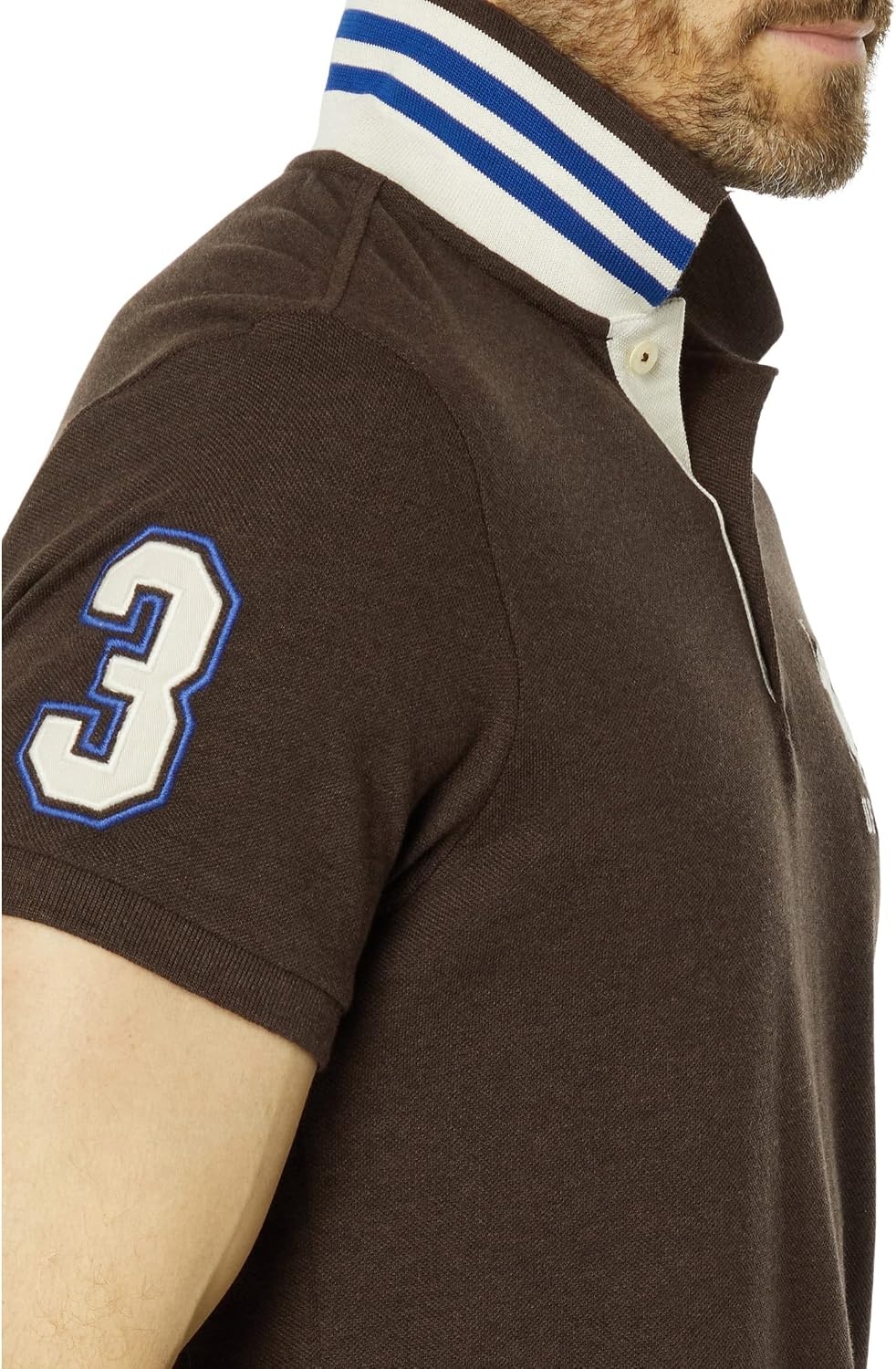 image:imageUS Polo ASSN Mens Solid Pique Polo ShirtBrown Heather