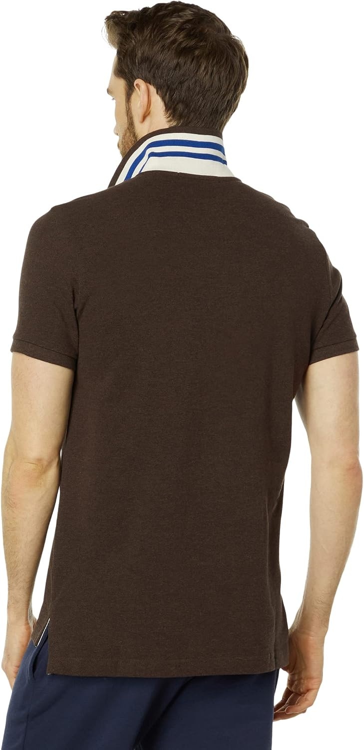 image:imageUS Polo ASSN Mens Solid Pique Polo ShirtBrown Heather