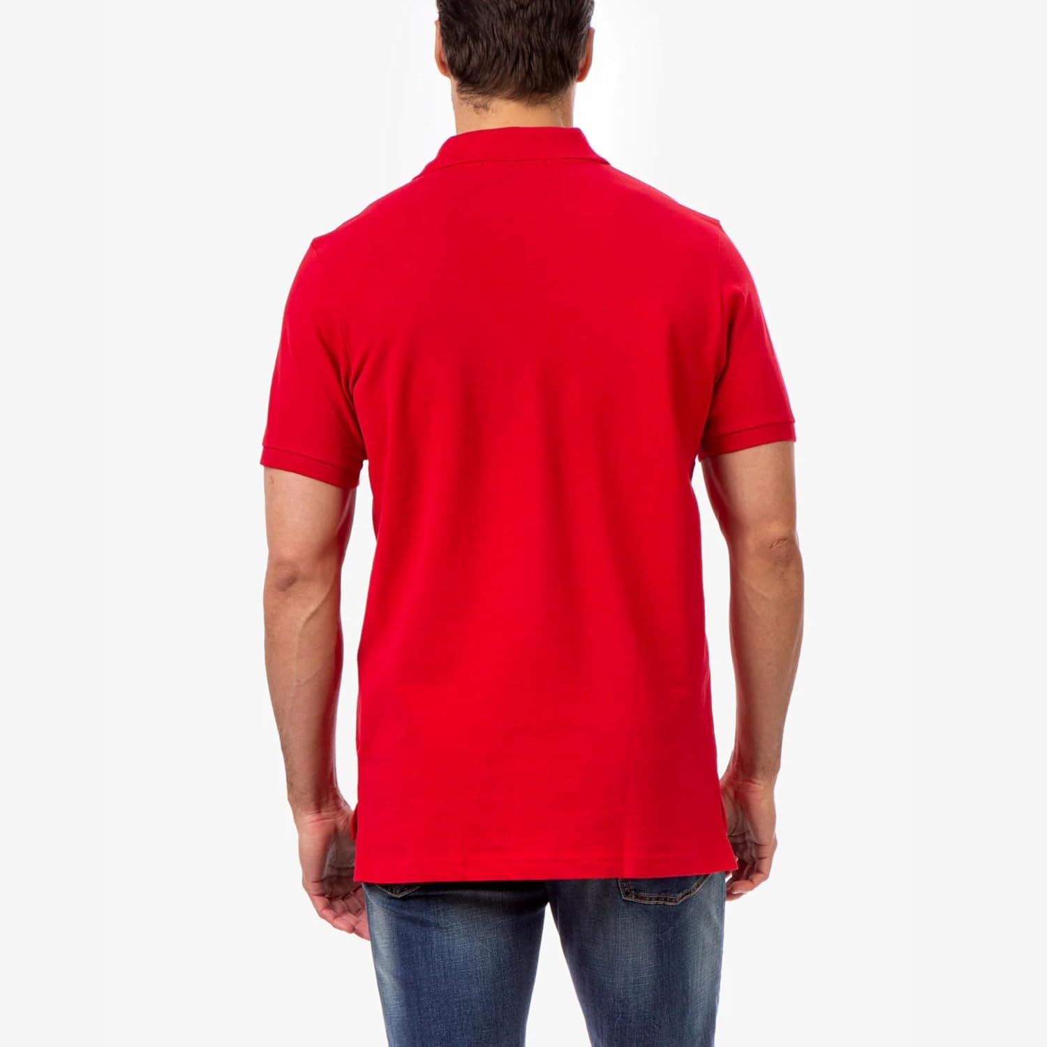 image:imageUS Polo ASSN Mens Solid Pique Polo ShirtHavana Red