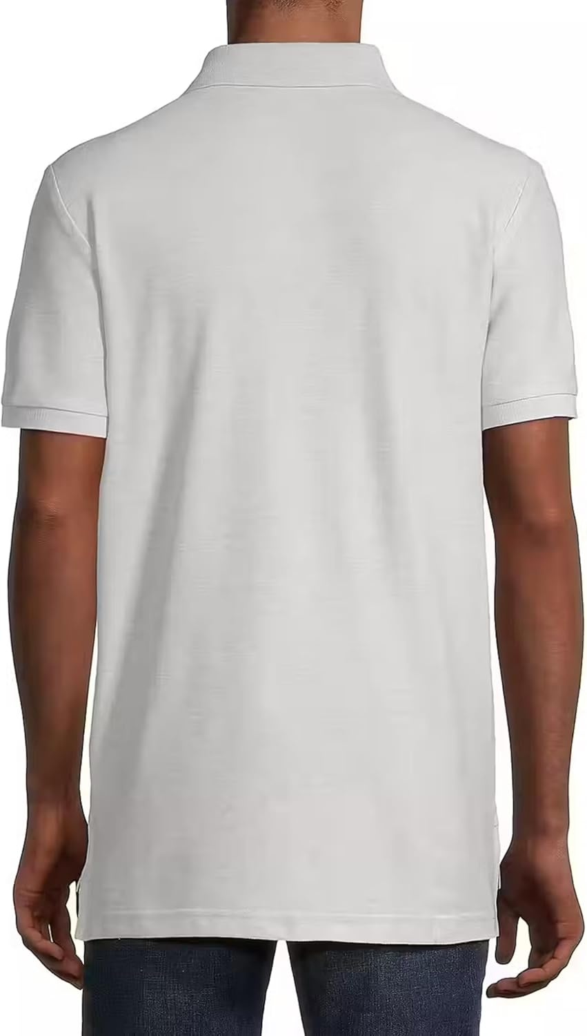 image:imageUS Polo ASSN Mens Solid Pique Polo ShirtLight Heather Gray