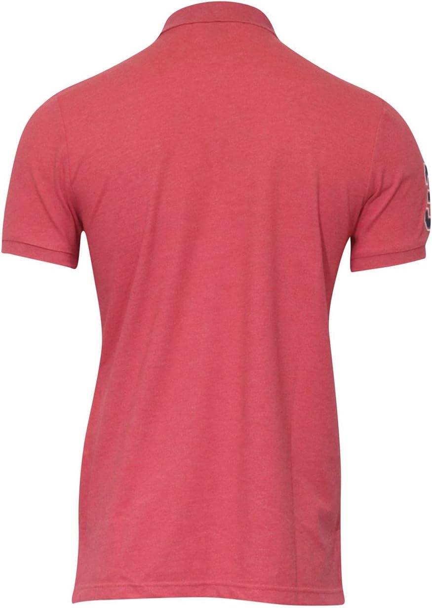 image:imageUS Polo ASSN Mens Solid Pique Polo ShirtNantucket Red Heather