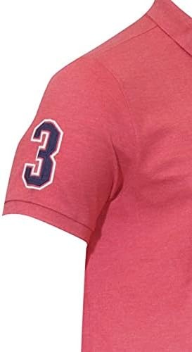 image:imageUS Polo ASSN Mens Solid Pique Polo ShirtNantucket Red Heather