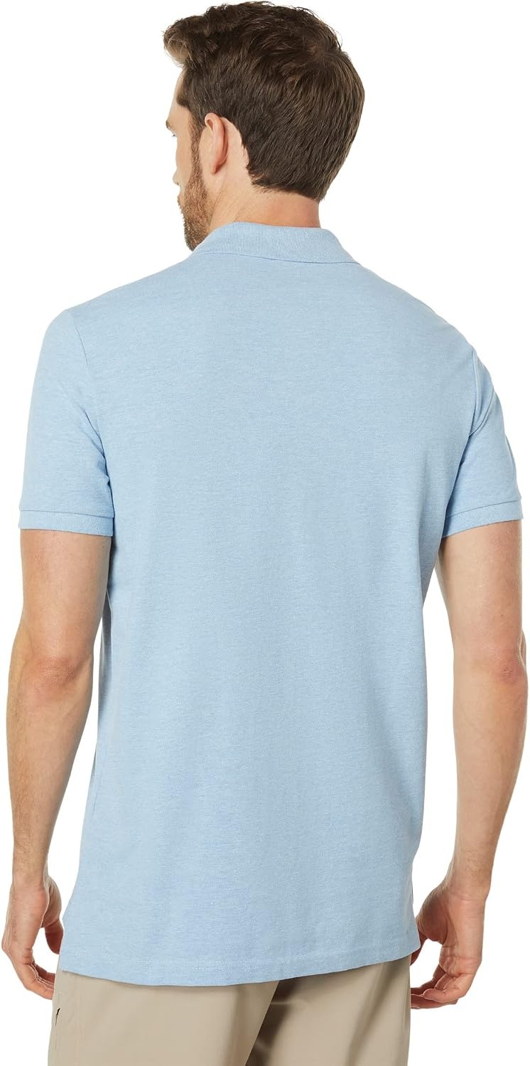 image:imageUS Polo ASSN Mens Solid Pique Polo ShirtSurf Blue Heather