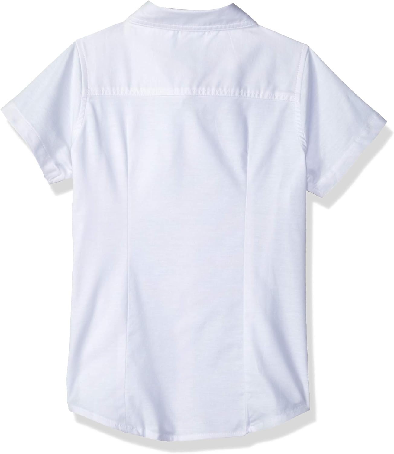 image:imageUS Polo Assn Girls Short Sleeve Stretch Oxford Slim Fit BlouseWhite