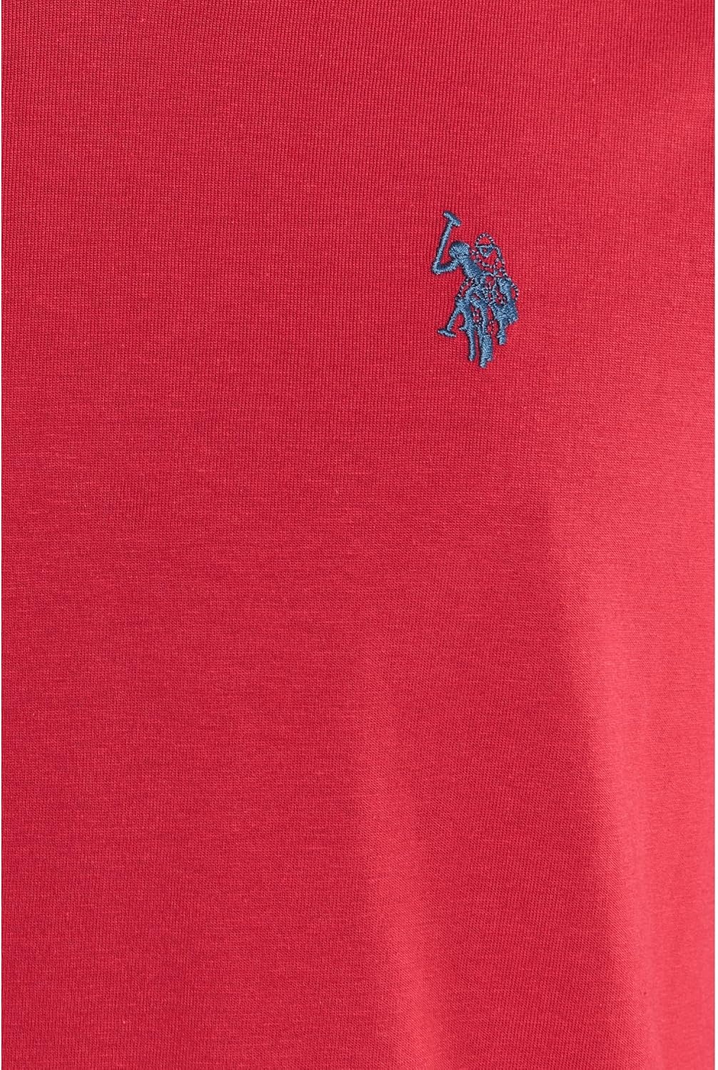 image:imageUS Polo Assn Mens Solid VNeck TShirtAutumn Sky Red