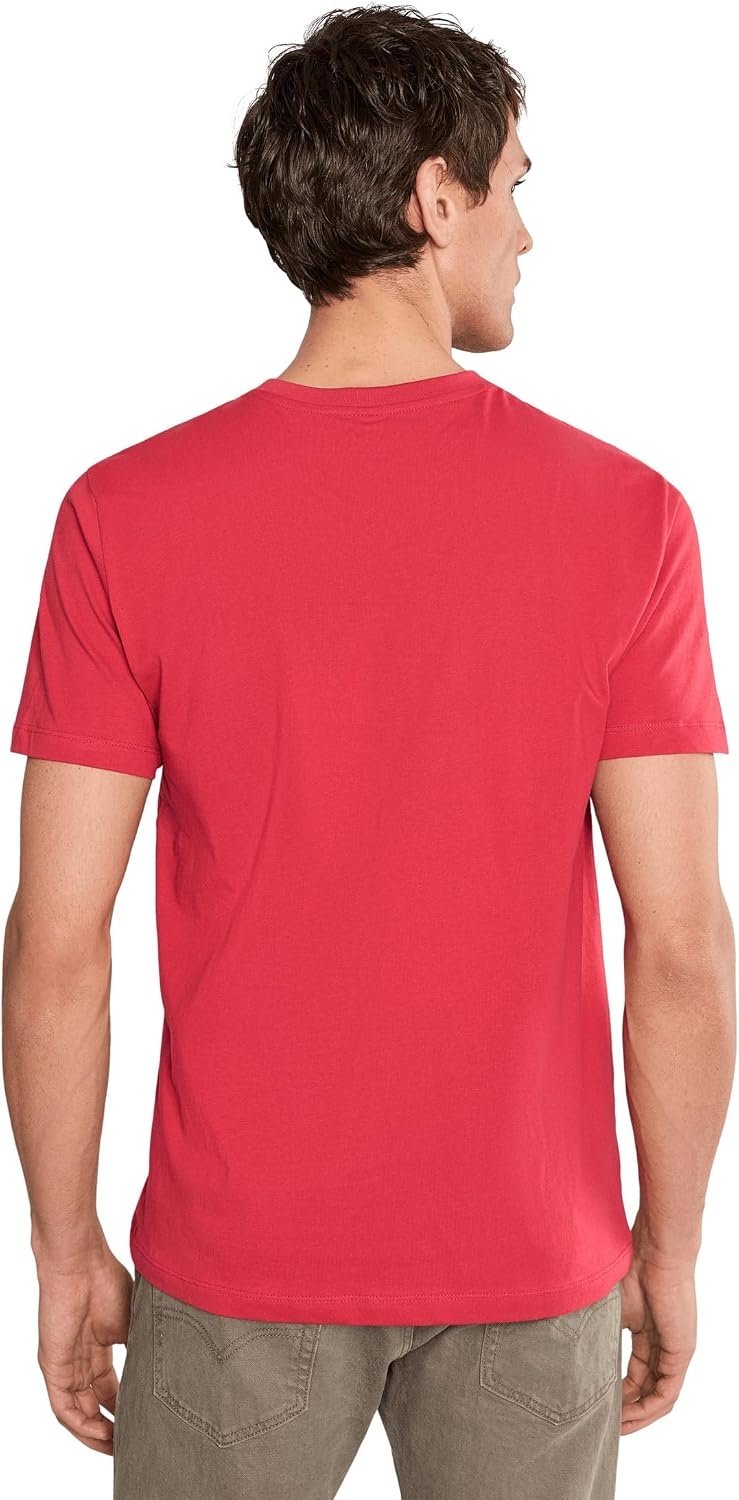 image:imageUS Polo Assn Mens Solid VNeck TShirtAutumn Sky Red