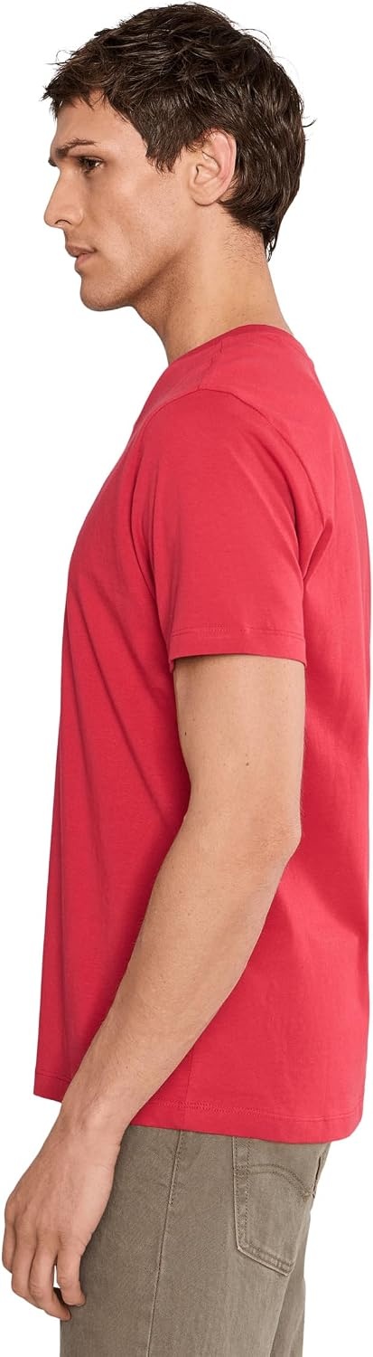 image:imageUS Polo Assn Mens Solid VNeck TShirtAutumn Sky Red