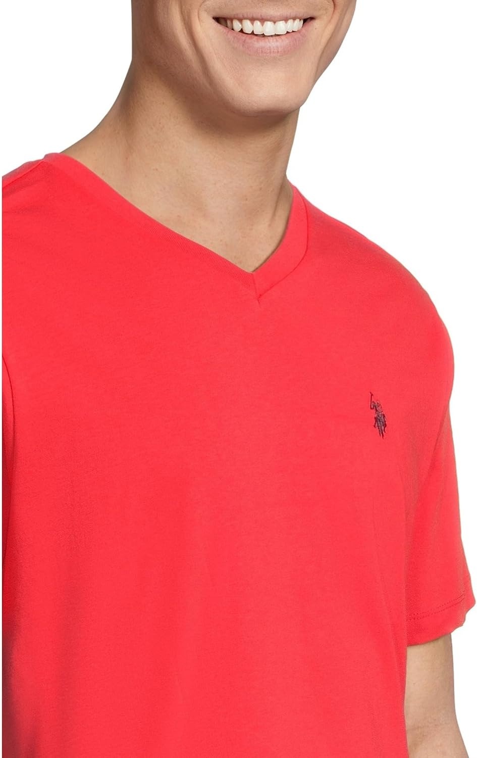 image:imageUS Polo Assn Mens Solid VNeck TShirtBarberry