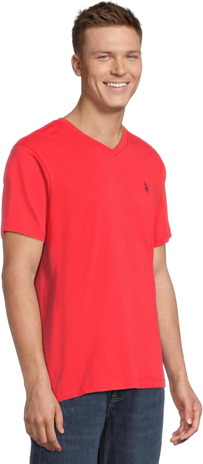 image:imageUS Polo Assn Mens Solid VNeck TShirtBarberry