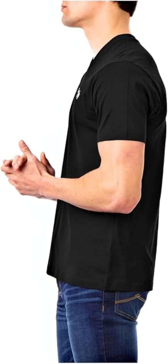 image:imageUS Polo Assn Mens Solid VNeck TShirtBlack Heather