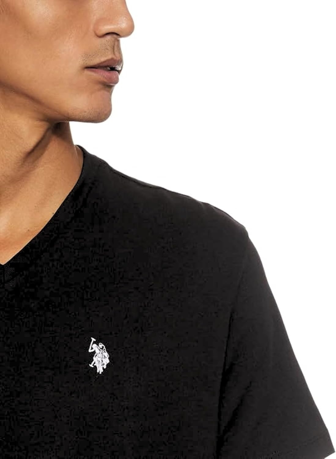 image:imageUS Polo Assn Mens Solid VNeck TShirtBlackBlackBlack