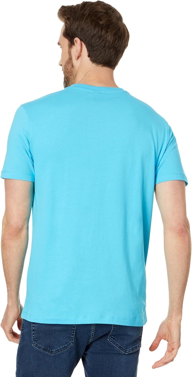 image:imageUS Polo Assn Mens Solid VNeck TShirtBlue Sea