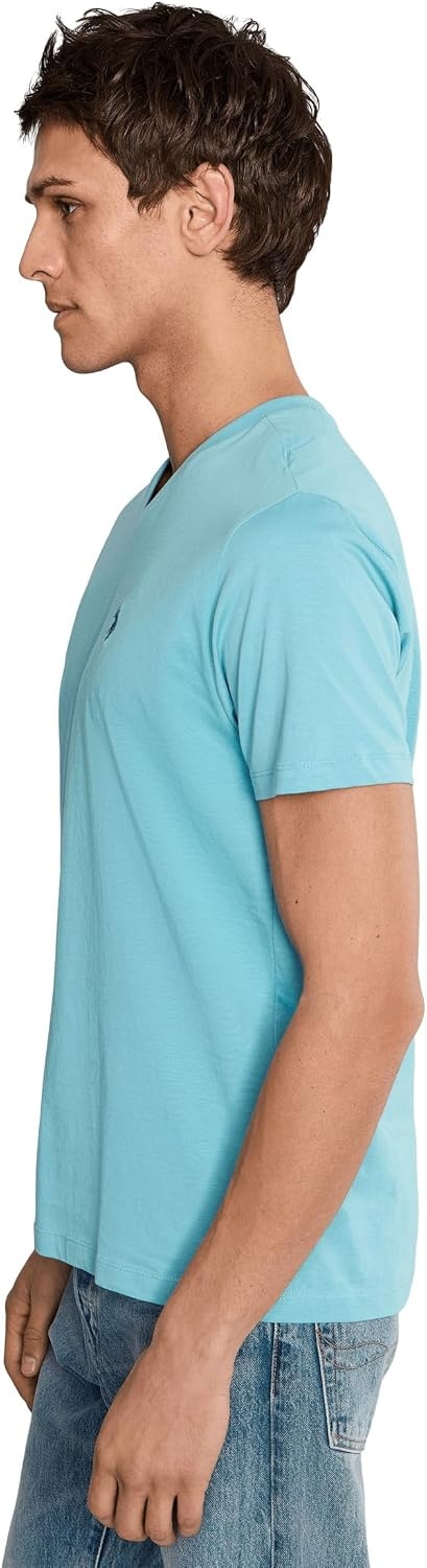 image:imageUS Polo Assn Mens Solid VNeck TShirtCanyon Blue