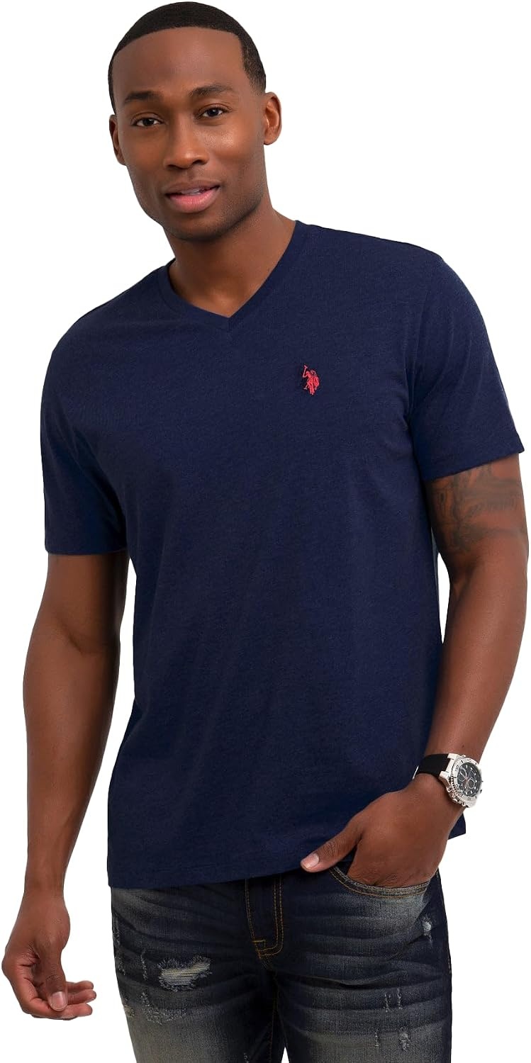 image:imageUS Polo Assn Mens Solid VNeck TShirtClassic Navy 3pack