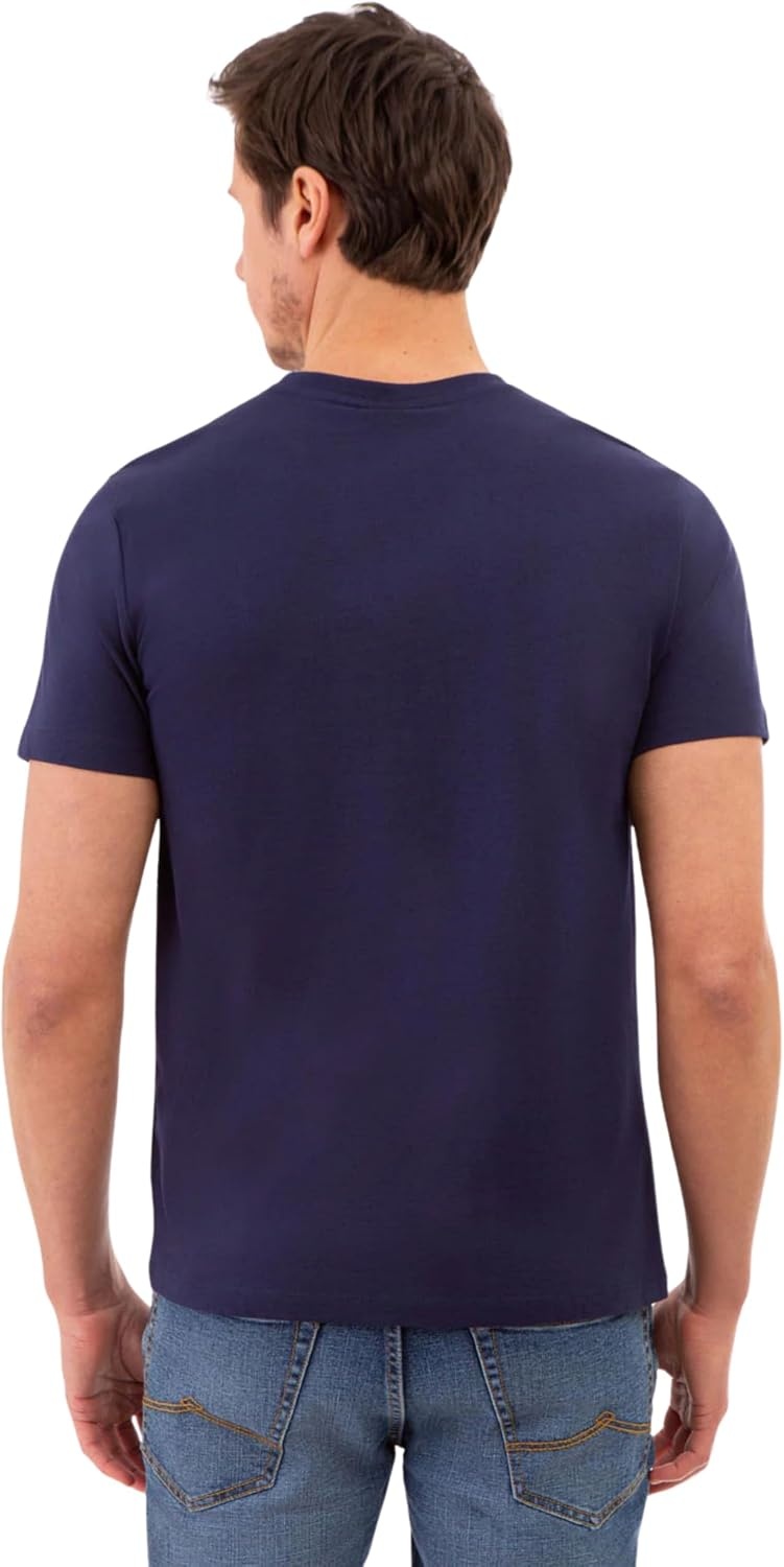 image:imageUS Polo Assn Mens Solid VNeck TShirtClassic NavyWhiteEngine Red