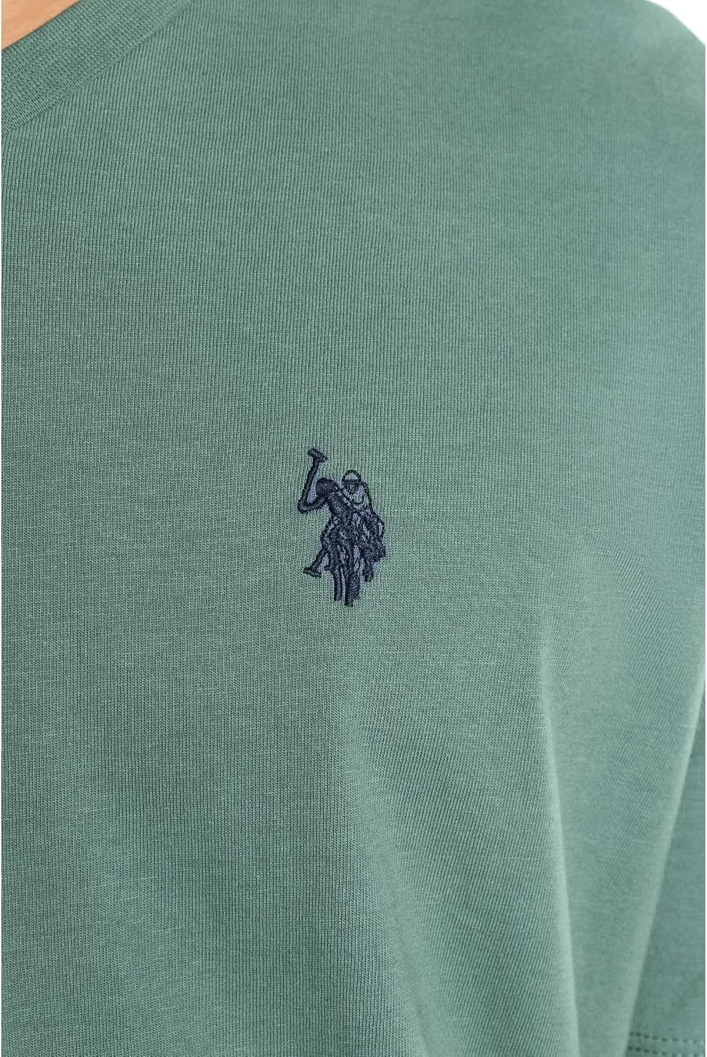image:imageUS Polo Assn Mens Solid VNeck TShirtEvening Cactus