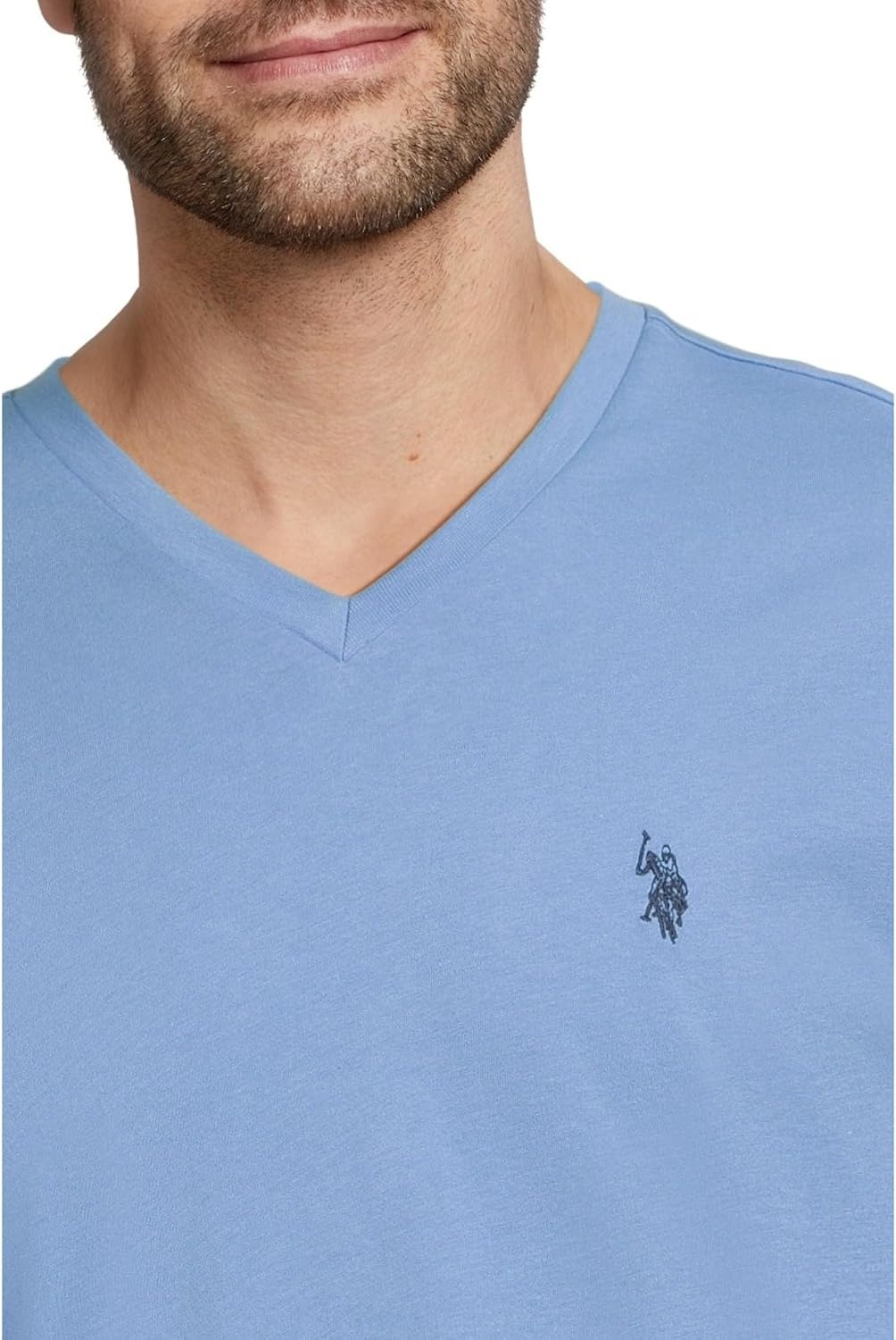 image:imageUS Polo Assn Mens Solid VNeck TShirtOceanside Blue