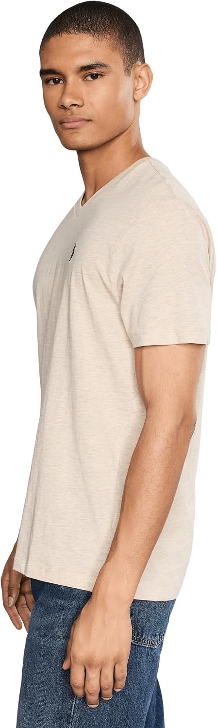 image:imageUS Polo Assn Mens Solid VNeck TShirtSourdough Heather