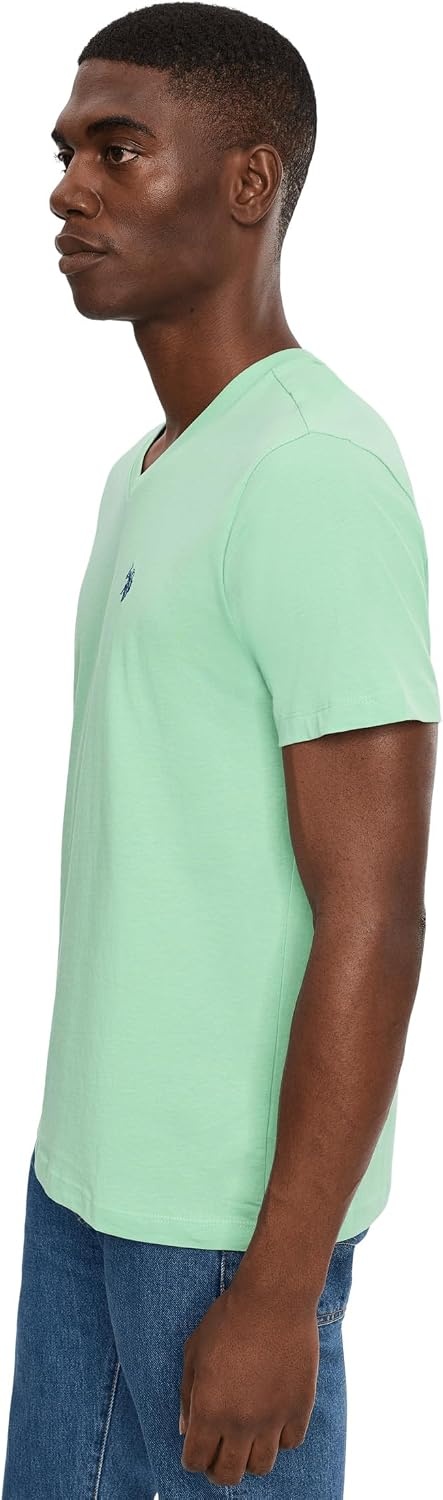 image:imageUS Polo Assn Mens Solid VNeck TShirtVista Green