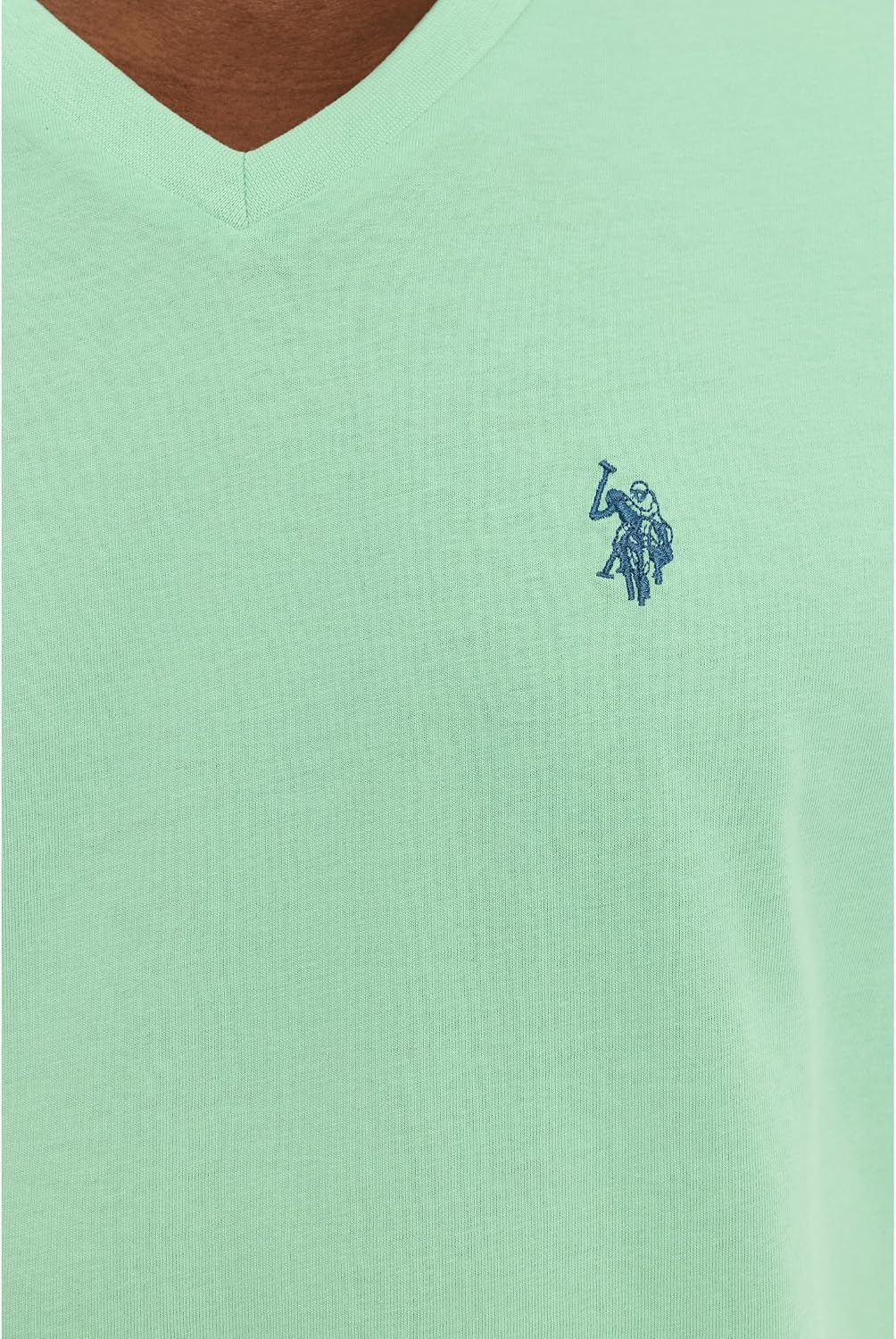 image:imageUS Polo Assn Mens Solid VNeck TShirtVista Green