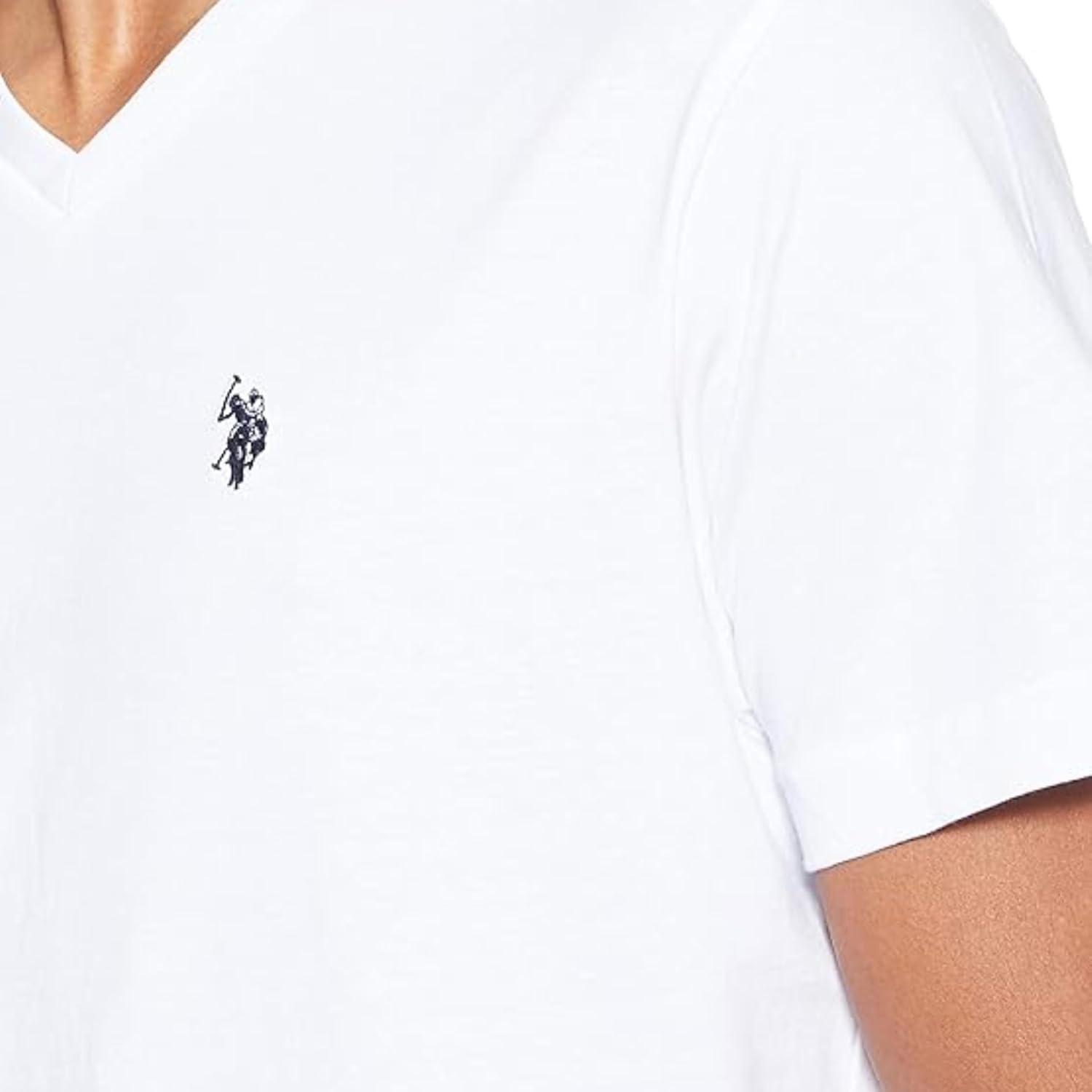 image:imageUS Polo Assn Mens Solid VNeck TShirtWhite