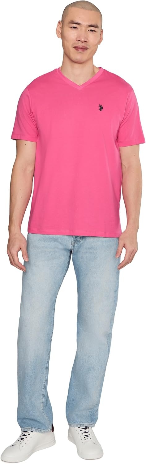 image:imageUS Polo Assn Mens VNeck TeePink Moon