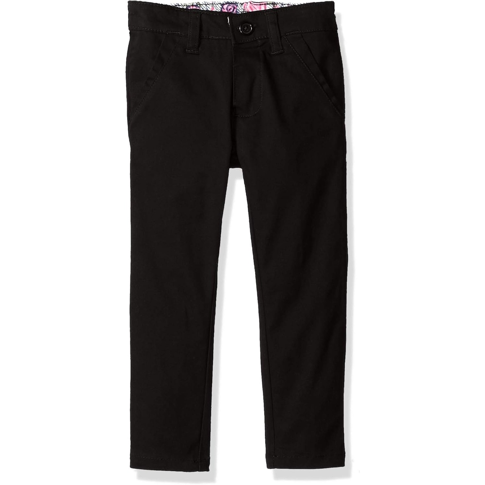 image:imageUS POLO ASSN Girls Stretch Twill Skinny Fit Flat Front PantBlack