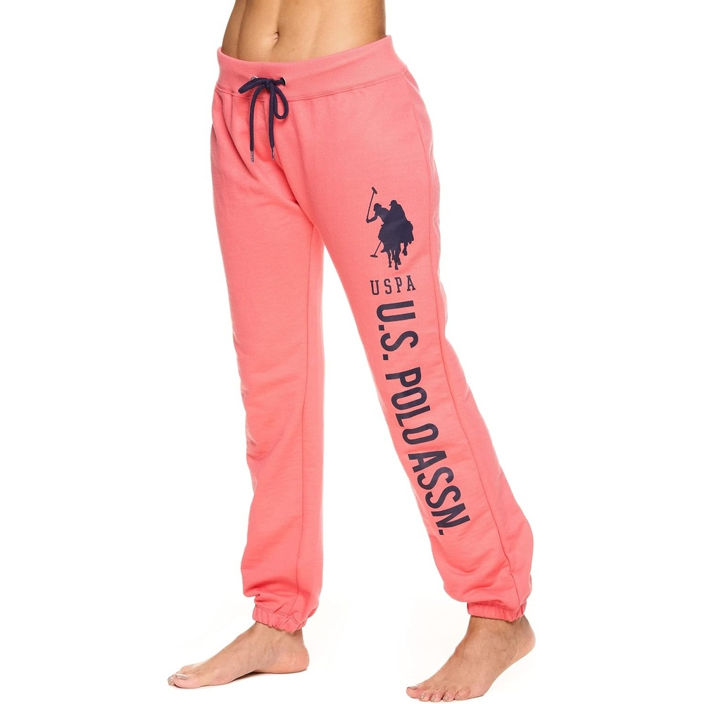image:imageUS POLO ASSN Womens Sweatpants  Women Joggers Sweats with Logo Print  French Terry PolyCottonWinterberry1
