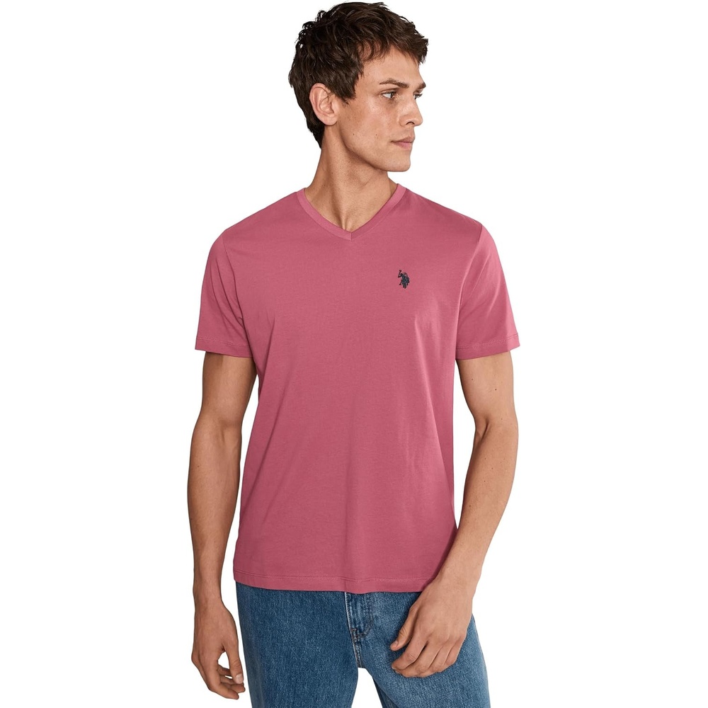 image:imageUS Polo Assn Mens Solid VNeck TShirtArizona Rose