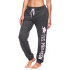 Dark Charcoal Heather With Light Pink Print