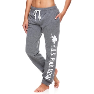 U.S. POLO ASSN. Essentials Sweatpants with Pockets, Comfy, Breathable French Terry Womens Joggers(Charcoal Heather1)
